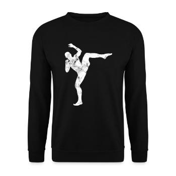 MMA Arts Martiaux Silhouette - Sweat-shirt Unisexe - noir - Devant - Alina (178cm) & Michal (187cm)