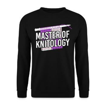 Knitting Knitter Master Of - Unisex Sweatshirt - black - Front - Alina (178cm) & Michal (187cm)