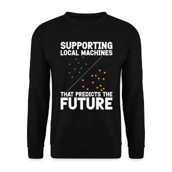 Support Vector Machines Programmierer Künstliche - Unisex Pullover - Schwarz - Vorne - Alina (178cm) & Michal (187cm)