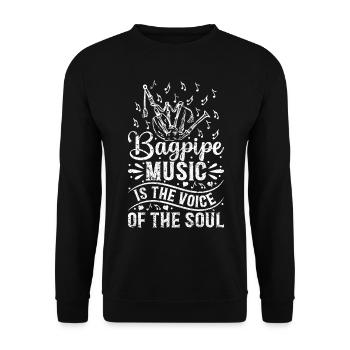 Bagpipe Music Is The Voice Of The Soul - Bagpipe M - Unisex Sweatshirt - black - Front - Alina (178cm) & Michal (187cm)