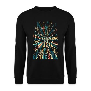 Bagpipe Music Is The Voice Of The Soul - Bagpipe P - Unisex Sweatshirt - black - Front - Alina (178cm) & Michal (187cm)