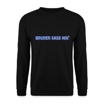 Bruder lass ma - Unisex Pullover - Schwarz - Vorne - Alina (178cm) & Michal (187cm)