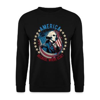 American Patriotic USA Design - Unisex Sweatshirt - black - Front - Alina (178cm) & Michal (187cm)