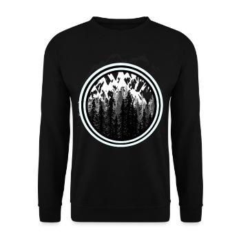 Forêt Sapins Autriche Alpes Amoureux de la nature Nature - Sweat-shirt Unisexe - noir - Devant - Alina (178cm) & Michal (187cm)