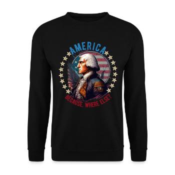 American Patriotic USA Design - Unisex Sweatshirt - black - Front - Alina (178cm) & Michal (187cm)