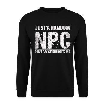 Just A Random Npc RPG LARP - Unisex Sweatshirt - black - Front - Alina (178cm) & Michal (187cm)