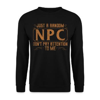 Just A Random Npc RPG LARP - Unisex Sweatshirt - black - Front - Alina (178cm) & Michal (187cm)