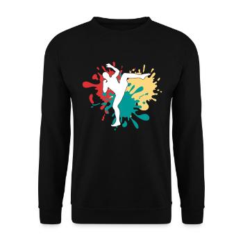 MMA Arts Martiaux Silhouette - Sweat-shirt Unisexe - noir - Devant - Alina (178cm) & Michal (187cm)