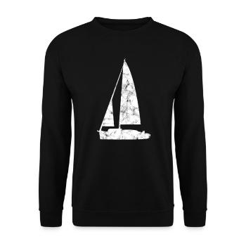 Silhouette de voilier - Sweat-shirt Unisexe - noir - Devant - Alina (178cm) & Michal (187cm)