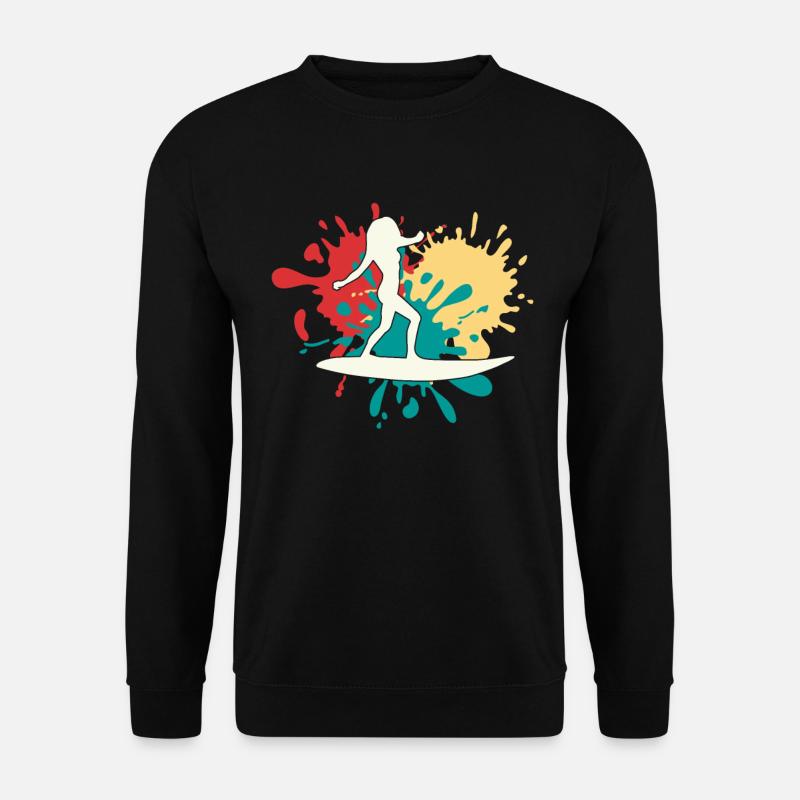 Surfer Silhouette - Unisex Sweatshirt - black