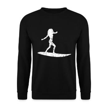 Silhouette de snowboard - Sweat-shirt Unisexe - noir - Devant - Alina (178cm) & Michal (187cm)