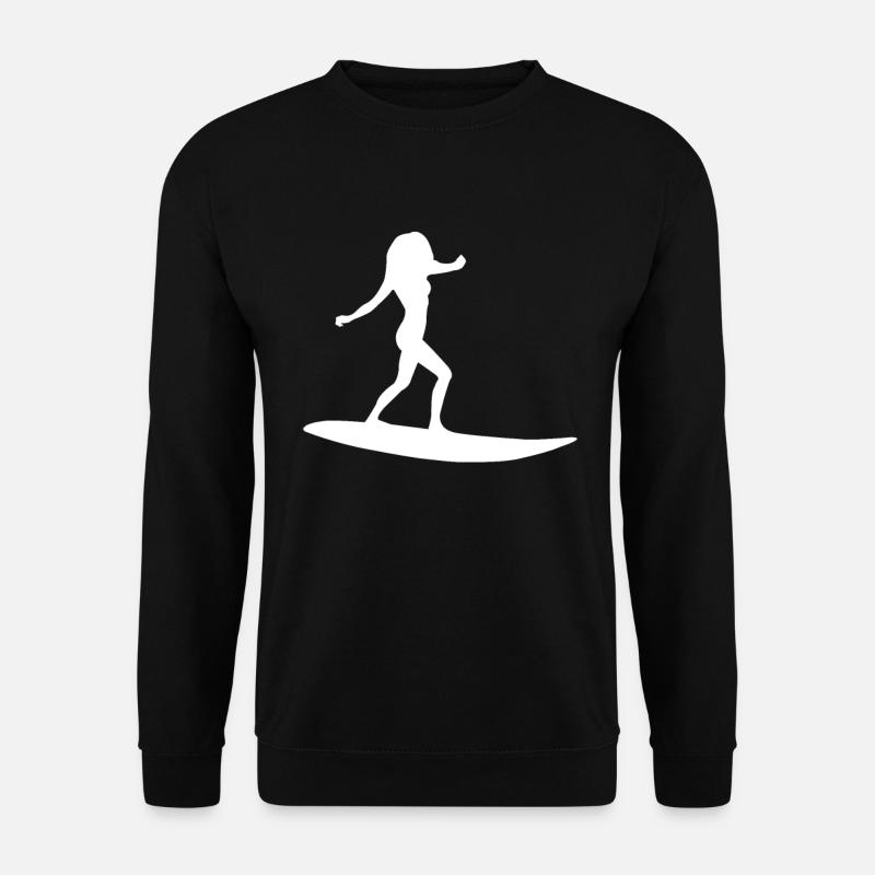 Surferin Silhouette - Unisex Pullover - Schwarz