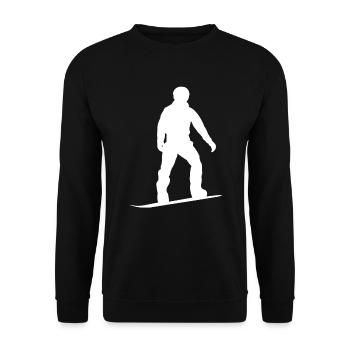 Snowboarding Silhouette - Unisex Sweatshirt - black - Front - Alina (178cm) & Michal (187cm)