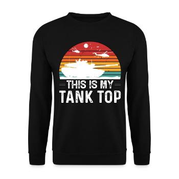 This Is My Tank Top Military - Unisex Sweatshirt - black - Front - Alina (178cm) & Michal (187cm)