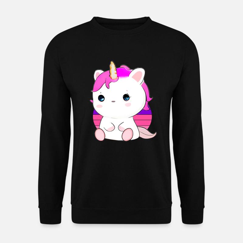 Niedliche Einhorn-Katze - Unisex Pullover - Schwarz