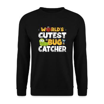 Le plus doux chasseur d’insectes-insectes-entomologiste de la - Sweat-shirt Unisexe - noir - Devant - Alina (178cm) & Michal (187cm)