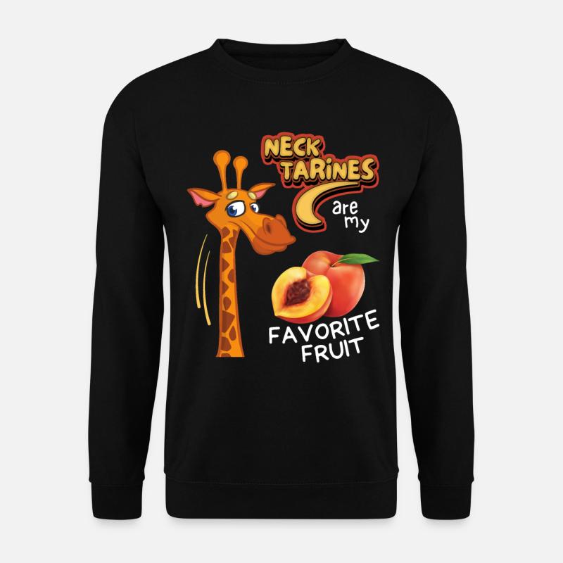 Giraffe lustiger Spruch, Comic-Giraffe, Wortspiel, - Unisex Pullover - Schwarz