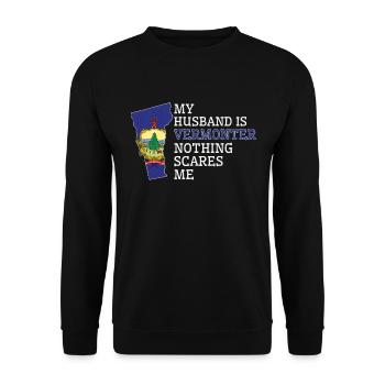 Nothing Scares Me Vermonter Husband Vermont - Unisex Sweatshirt - black - Front - Alina (178cm) & Michal (187cm)