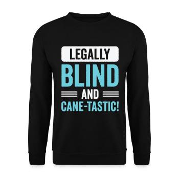 Braille-Schrift Blinde Blindheit Bewusstsein - Unisex Pullover - Schwarz - Vorne - Alina (178cm) & Michal (187cm)