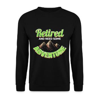 Logo retiré et besoin d’aventure en montagne - Sweat-shirt Unisexe - noir - Devant - Alina (178cm) & Michal (187cm)