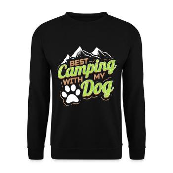 Logo For Dog Lovers With Paw On Camping - Unisex Sweatshirt - black - Front - Alina (178cm) & Michal (187cm)