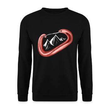 Escalade sécurisée Montagne Mousqueton Sport Camping - Sweat-shirt Unisexe - noir - Devant - Alina (178cm) & Michal (187cm)