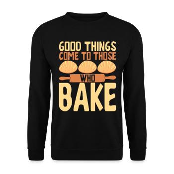 Bäcker Bäckerei Backen - Unisex Pullover - Schwarz - Vorne - Alina (178cm) & Michal (187cm)