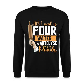 Bäcker Bäckerei Backen - Unisex Pullover - Schwarz - Vorne - Alina (178cm) & Michal (187cm)