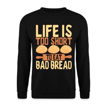 Bäcker Bäckerei Backen - Unisex Pullover - Schwarz - Vorne - Alina (178cm) & Michal (187cm)