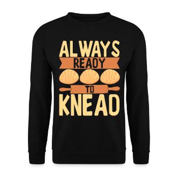 Bäcker Bäckerei Backen - Unisex Pullover - Schwarz - Vorne - Alina (178cm) & Michal (187cm)