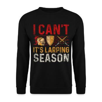 I Cant Its Larping Season RPG LARP - Unisex Sweatshirt - black - Front - Alina (178cm) & Michal (187cm)
