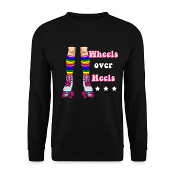 Patins à roulettes Patineurs à roues alignées Patins à roues alignées - Sweat-shirt Unisexe - noir - Devant - Alina (178cm) & Michal (187cm)