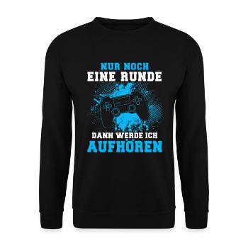 Zocker Geschenk Junge Gamer Controller Zocken - Unisex Pullover - Schwarz - Vorne - Alina (178cm) & Michal (187cm)