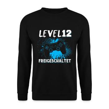 Zocker Geschenk Junge Gamer Controller Zocken - Unisex Pullover - Schwarz - Vorne - Alina (178cm) & Michal (187cm)