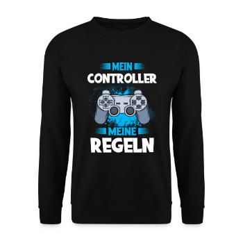 Zocken - Unisex Pullover - Schwarz - Vorne - Alina (178cm) & Michal (187cm)