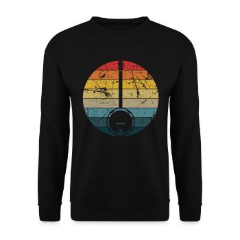 Banjo Shirts For Men Bluegrass Appalachia Folk - Unisex Sweatshirt - black - Front - Alina (178cm) & Michal (187cm)