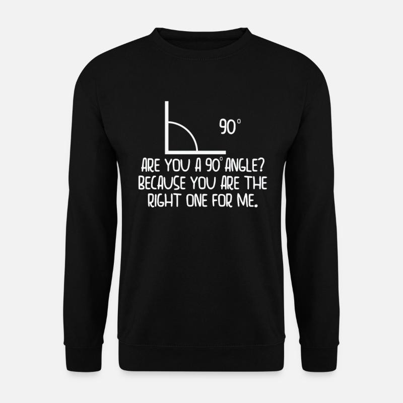 Mathématiques Angle droit Cheesy Pun Math Geek - Sweat-shirt Unisexe - noir