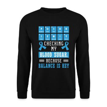 Diabetische Bauchspeicheldrüse - Unisex Pullover - Schwarz - Vorne - Alina (178cm) & Michal (187cm)