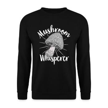 Mushroom Picker Mushroom Mushroom Hunters Mushroom Lovers Mushroom Farm - Unisex Sweatshirt - black - Front - Alina (178cm) & Michal (187cm)