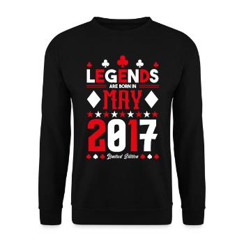 birthday gift May 2017. card games . May - Unisex Sweatshirt - black - Front - Alina (178cm) & Michal (187cm)