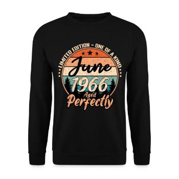 June 1966 anniversary 1966 legends June - Unisex Sweatshirt - black - Front - Alina (178cm) & Michal (187cm)