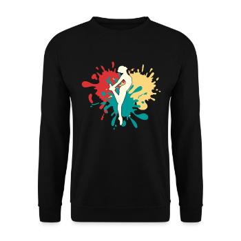 Tanzen Tänzerin Silhouette - Unisex Pullover - Schwarz - Vorne - Alina (178cm) & Michal (187cm)