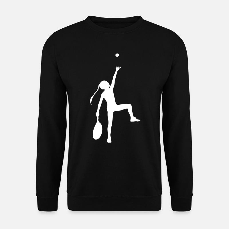 Tennis player Silhouette - Unisex Sweatshirt - black