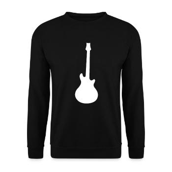 Rock Guitar Silhouette - Unisex Sweatshirt - black - Front - Alina (178cm) & Michal (187cm)