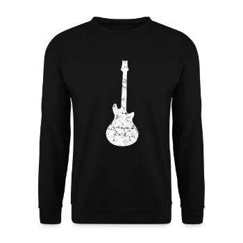 Rock Guitar Silhouette - Unisex Sweatshirt - black - Front - Alina (178cm) & Michal (187cm)