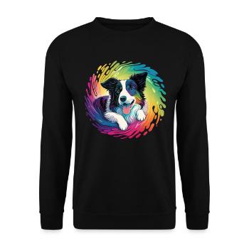 Dog Saying Border Collie Design - Unisex Sweatshirt - black - Front - Alina (178cm) & Michal (187cm)