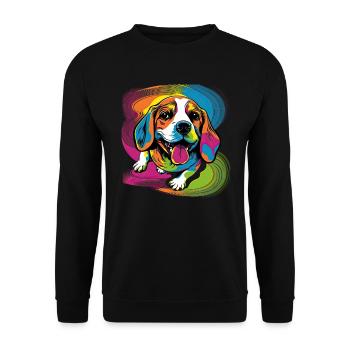 Dog Saying Beagle Design pour les amoureux des chiens - Sweat-shirt Unisexe - noir - Devant - Alina (178cm) & Michal (187cm)
