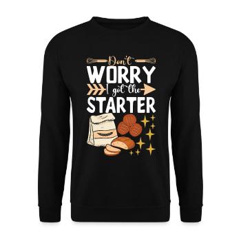 Bäcker Bäckerei Backen - Unisex Pullover - Schwarz - Vorne - Alina (178cm) & Michal (187cm)