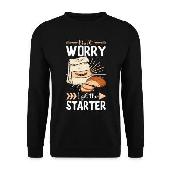 Bäcker Bäckerei Backen - Unisex Pullover - Schwarz - Vorne - Alina (178cm) & Michal (187cm)