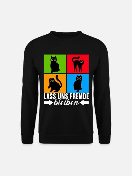 Katzen Misanthrop Sarkasmus - Unisex Pullover - Schwarz